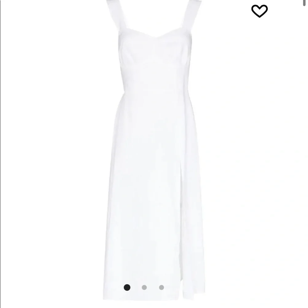 Reformation Seaside Linen Dress in White - Picture 3 of 6